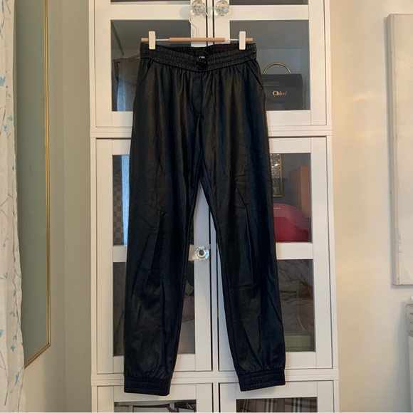 Wilfred Free Faux Leather Jogger Pant Black Size S - Picture 3 of 7